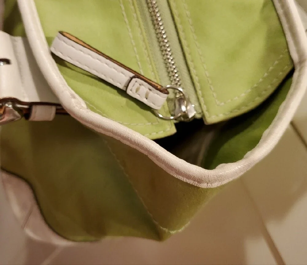 Vintage Coach Lime Green Soho Slim Hobo Tote 2005